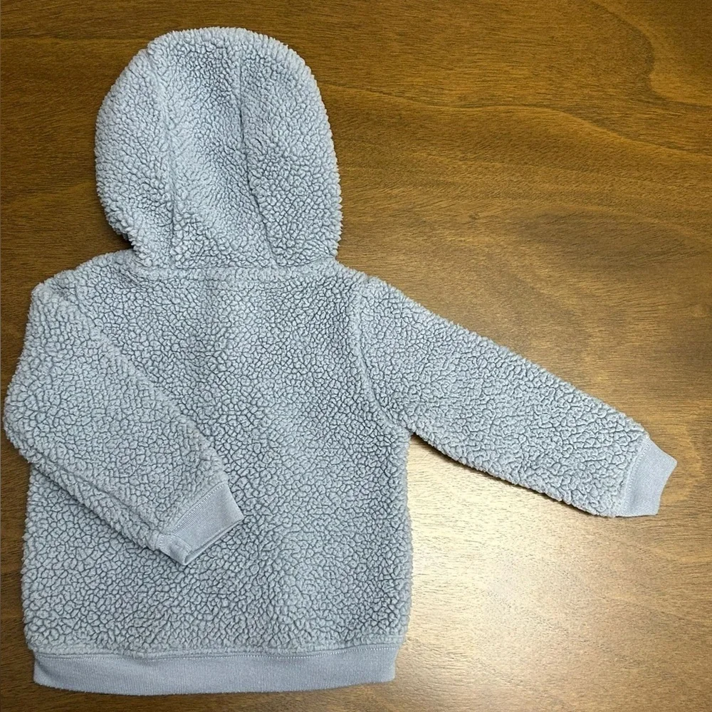 Carters 12 Months Light Blue Sweater Hooded Bear Ears (0245)